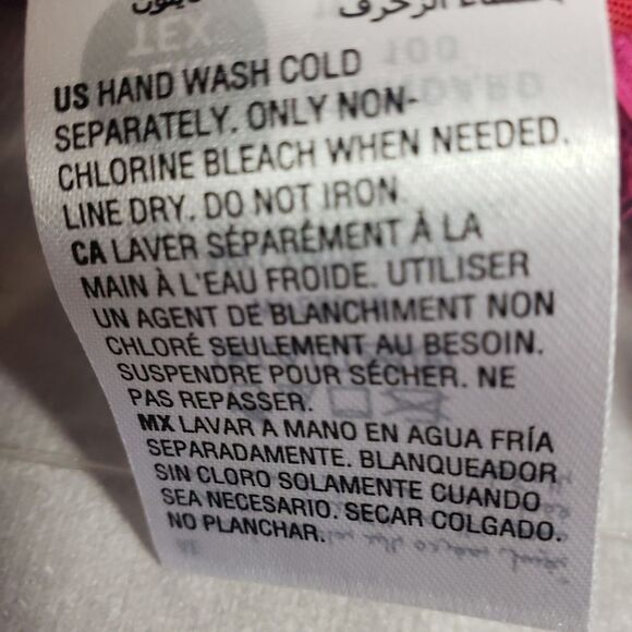 INC Intimates Bra Womens M Red Pink Crimson Leaf Lace Polka Dot Underwire - Picture 5 of 7